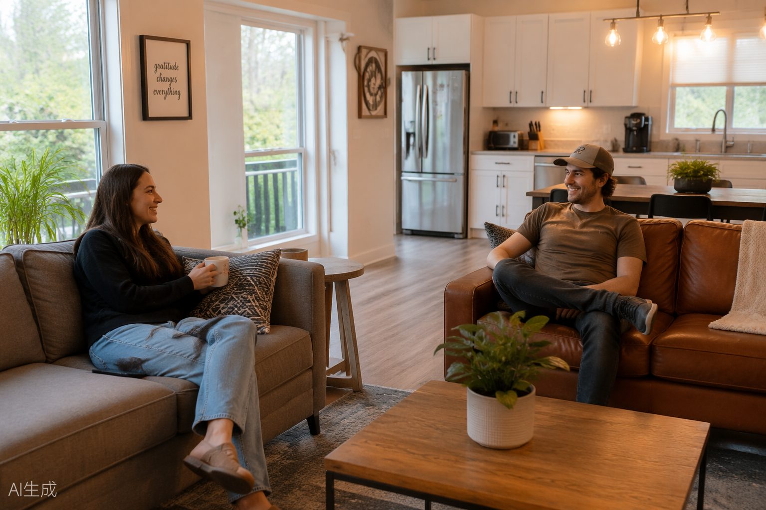Shared living space in a Tri Valley Housing home
